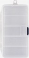 Lure Case LURE CASE (SS, S, M, L, LL, HD, 3L) Siedem transparentnych pudełek różnej wielkości o stałych przegródkach (z wyjątkiem modelu SS i HD o wymiennych ściankach) umiejscowionych w poprzek. Pudełka mają bardzo uniwersalne zastosowanie od przechowywania drobnych akcesoriów po średnie przynęty spinningowe. Pudełka „Lure Case” są kompatybilne ze skrzynkami „8050”, „3080” i „3078”. Model HD ma zwiększoną pojemność, dzięki wysokości 6 cm.