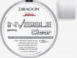 INVISIBLE CLEAR  Plecionka Dragon Invisible CLEAR to kolejny produkt wytwarzany dla Dragona przez japońską firmę Momoi. Została ona wykonana w technologii High Clarity Process, pozwalającej na uzyskanie cech optycznych zbliżonych do żyłek kopolimerowych, dzięki czemu jest ona niemal niewidoczna w środowisku wodnym, w stopniu niemal porównywalnym do włókna nylonowego.  Odznacza się, poza tym, bardzo wysoką wytrzymałością statyczną i dynamiczną – zarówno liniową, jak i na węźle – a doskonała gładkość powierzchni umożliwia łatwe, dalekie i precyzyjne rzuty. Jej absolutny brak rozciągliwości pozwala na pewne zacięcia z dużej odległości i na głębokich łowiskach.  UWAGA! Plecionka Dragon Invisible efekt 100% przeźroczystości uzyskuje dopiero w kontakcie z wodą.