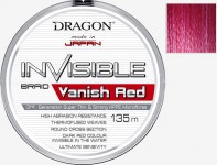 INVISIBLE VANISH RED  Druga z nowych plecionek, dla których podstawowym celem było zmniejszenie jej widoczności w środowisku wodnym to Invisible VANISH RED. Przeznaczona jest głównie do połowu takich ryb jak sandacze, okonie czy też szczupaki, różnymi technikami spinningowymi.