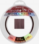 Specialist PRO MATCH & FEEDER to wyspecjalizowana żyłka do metod feeder, quiver i match. Jest jedną z najszybciej tonących żyłek dostępnych na rynku wędkarskim. Dodatkową zaletą jest jej wyjątkowo mała rozciągliwość, umożliwiająca zacięcie z bardzo dużej odległości. Ciemnobrązowy, wpadający w odcień burgunda kolor znakomicie maskuje żyłkę na tle ciemnego podłoża, charakterystycznego dla większości polskich łowisk. Dostępna w średnicach 0,14 mm o 0,35 mm, na szpuli znajduje się 300 m.