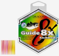 GUIDE 8x RAINBOW Plecionka dedykowana do łowienia w morzu różnych gatunków ryb z pokładu kutra. Wzmocniona odporność na urazy. Specjalny sposób barwienia umożliwia łowienie na dużych głębokościach bez użycia kołowrotka z licznikiem głębokości. Pomiar głębokości z dokładnością do 2–3 m.