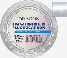 INVISIBLE FLUOROCARBON Najwyższej jakości przezroczysta żyłka fluorocarbonowa produkowana dla Dragona w Japonii. Przeznaczona na przypony muchowe, strzałowe oraz spinningowe, zarówno te zabezpieczające przynętę przed obcięciem przez szczupaki jak i te, które stosowane są przy łowieniu sandaczy czy pstrągów na plecionki.