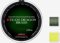 TEAM DRAGON Najnowsze plecionki Team Dragon zostały wyprodukowane przez japoński koncern Momoi. Pokryte są ochronną warstwą teflonu i charakteryzują się wyjątkowo ciasnym splotem, relatywnie dużą sztywnością i niemal zerową rozciągliwością. Dzięki tym cechom są wręcz idealne jako linki spinningowe, do wykorzystania w niemal każdych warunkach. Dostępne w znakomitej relacji jakości do ceny.