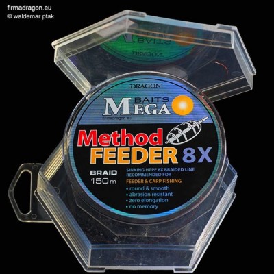 METHOD FEEDER 8X SINKING
Plecionka Method Feeder 8X to pierwsza gruntowa, tonąca plecionka Mega Baits wyprodukowana w technologii ośmiosplotowej. Przeznaczona przede wszystkim do tzw. metody, ale oczywiście sprawdzi się we wszystkich technikach gruntowych z różnego rodzaju koszykami zanętowymi, przy zastosowaniu wędzisk typu drgająca szczytówka (quiver, feeder).