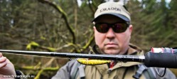 Kol. Jakub prezentuje swój bardzo lekki zestaw na pstrągi: Moderate 2,28 m, plecionka Nano Clear 8, koł. Nano Lite XT60C, wobler Salmo Minnow Trout, dopełnieniem jest wysokiej jakości kurtka Geoff i bardzo praktyczna czapka Dragon.